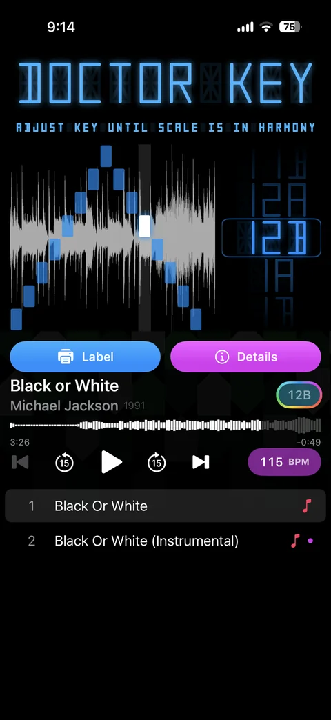 Doctor Key playing a scale over the loop